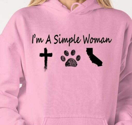 I’m A Simple Woman The Holy Cross Dog Footprint Shirt