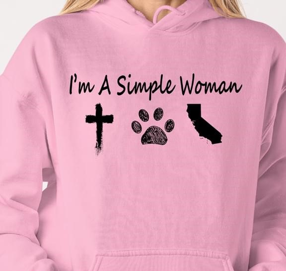 I'm A Simple Woman The Holy Cross Dog Footprint Shirt I'm A Simple Woman The Holy Cross Dog Footprint Shirt