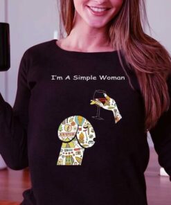 I’m A Simple Woman Wine And Dog Shirt I’m A Simple Woman Wine And Dog Shirt