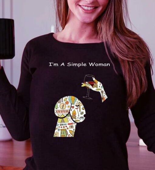 I’m A Simple Woman Wine And Dog Shirt