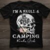 I’m A Skull &amp Camping Kinda Girl Skull Flower Shirt