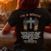 I’m A Widow I’m Allowed To Be Happy Sad Right Wrong All At The Same Time The Holy Cross Angel Wings Shirt