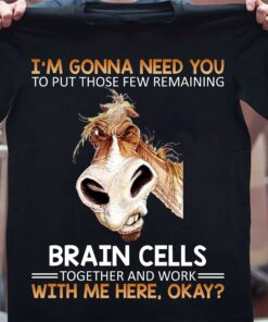 I’m Gonna Need You To Put Those Few Remaining Brain Cells Together And Work With Me Here Okay Angry Donkey Shirt
