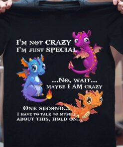 I’m Not Crazy I’m Just Special No Wait Maybe I Am Crazy One Second I Have To Talk To Myself About This Hold On Dragons Shirt