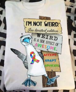 I’m Not Weird I’m Limited Edition Weird Is A Side Effect Of Awesome Accept Adapt Advocate Puzzle Ribbon Bird Shirt