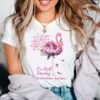I’m Still Standing Breast Cancer Awareness Flamingoes Pink Ribbons Shirt