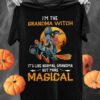 I’m The Grandma Witch It’s Like A Normal Grandma But More Magical Moon Witch Broom Halloween Shirt