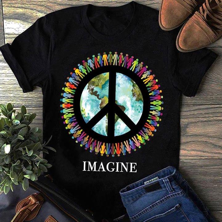 Imagine A Colorful People On Great Earth Shirt Imagine A Colorful People On Great Earth Shirt