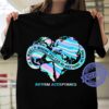 In A World Where You Can Be Anything Be Kind Autism Acceptance Heart Map Shirt