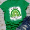 In March We Wear Green Cerebral Palsy Awareness Green Rainbow Ribbon Shirt