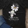 In May We Wear Gray Brain Cancer Awareness Cartoon Baby Elephant Flower Ribbons Shirt