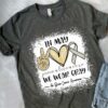 In May We Wear Gray For Brain Cancer Awareness Peace Love Care Hand Sign Heart Ribbon Shirt