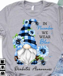 In November We Wear Blue Diabetes Awareness Shirt