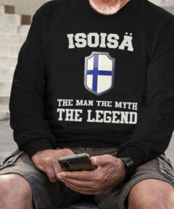 Isoisa The Man The Myth The Legend Finland Flag Shirt