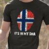 It’s In My DNA Flag Of Norway Finger Print Shirt