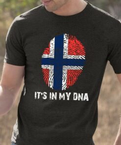 It’s In My DNA Flag Of Norway Finger Print Shirt