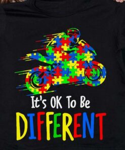 It’s Ok To Be Different Autism Racing Boy Motorcycle Shirt
