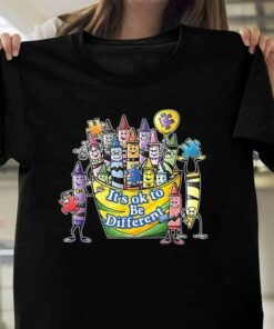 It’s Ok To Be Different Crayons Puzzles Autism Shirt
