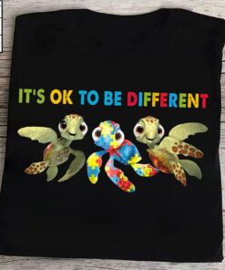 It’s Ok To Be Different Cute Baby Turtles T-Shirt