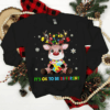 It’s Ok to be Different, Autism Merry Christmas Deer T-Shirt