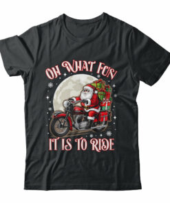 Oh What Fun It Is To Ride Motorcycle Biker Santa Xmas