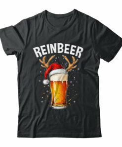 Reinbeer Winedeer Santa Hat Reindeer Couple Xmas Matching