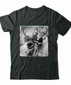 Reindeer Selfie Funny Christmas Santa Claus Xmas