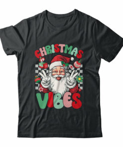 Retro Groovy Santa Claus Christmas Vibes Womens Girls