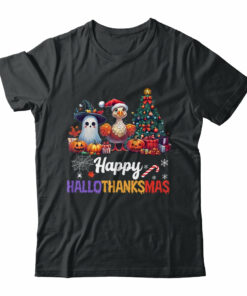 Retro Halloween Thanksgiving Christmas Happy HalloThanksMas
