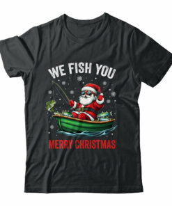 We Fish You A Merry Funny Christmas Fishing Fisherman Santa