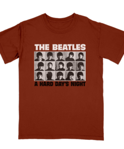 A Hard Day’s Night Maroon Album Cover T-Shirt