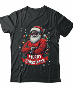 African American Santa Merry Christmas Retro Black X-mas