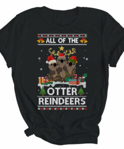 All Of The Otter Reindeer Ugly Christmas Sweater Gift