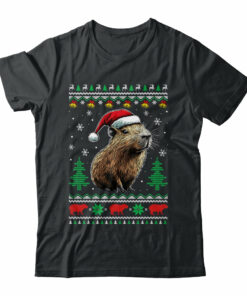 Capybara Santa Hat Ugly Christmas Capybara Lover Xmas