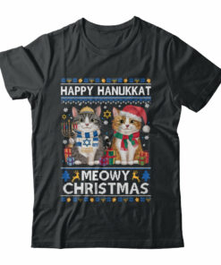 Cat Merry Christmas Ugly Happy Hanukkah Chanukah Christian