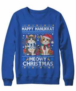Cat Merry Christmas Ugly Happy Hanukkah Chanukah Christian