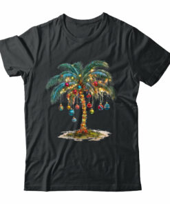 Christmas Palm Tree Women Funny Hawaiian Beach Tropical Xmas