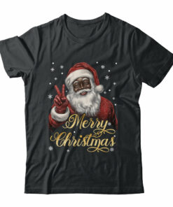 Funny African American Santa Christmas Family Matching Men