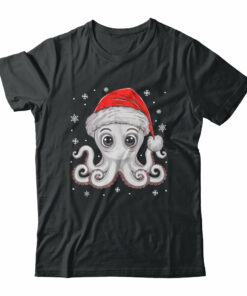 Funny Christmas Octopus Santa Hat Octopus Lovers Men Women