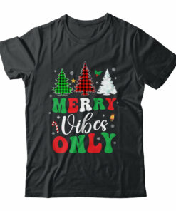 Funny Merry Vibes Only Christmas Tree Light Holiday Xmas