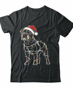 Funny Santa Bulldog Retriever Christmas Lights Dog Lover