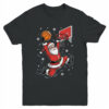 Funny Santa Claus Playing Basketball Merry Christmas Boys Youth
