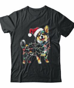 Funny Santa Corgi Retriever Christmas Lights Dog Lover