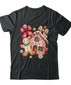 Gingerbread Christmas Bow Christmas House Retro Cookie Xmas