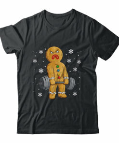 Gingerbread Man Weightlifting Christmas Fitness Gym Deadlift