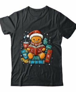 Gingerbread Reading Book Lovers Christmas Bookworm Librarian