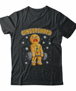 Gingershred Funny Gingerbread Man Gym Bodybuilding Christmas