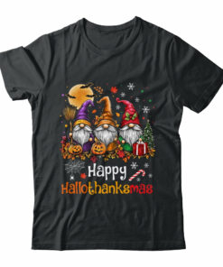 Happy Hallothanksmas Gnomes Lover Halloween Merry Christmas