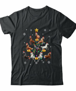 Horses Christmas Tree Horse Lover Xmas For Women Girls