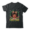 Merry Christmas African American Black Women Afro Messy Bun